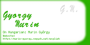 gyorgy murin business card